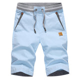 New Summer Men cotton beach elastic waist casual shorts
