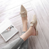 Summer Fashion Striped Slides Butterfly Indoor Flip Flops Plus Size Shoes