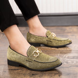 Fashion Design Casual Bling Leather Shoes Men Brand Lazy Footwear Slip On Loafers Driving Shoes