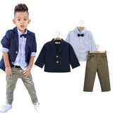Kid Boy Clothes Set Cool 2PCS Blue Shirt+ Jean Pant Suit Outfit