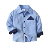 Kid Boy Clothes Set Cool 2PCS Blue Shirt+ Jean Pant Suit Outfit