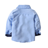 Kid Boy Clothes Set Cool 2PCS Blue Shirt+ Jean Pant Suit Outfit