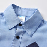 Kid Boy Clothes Set Cool 2PCS Blue Shirt+ Jean Pant Suit Outfit