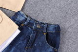 Kid Boy Clothes Set Cool 2PCS Blue Shirt+ Jean Pant Suit Outfit
