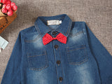 Kid Boy Clothes Set Cool 2PCS Blue Shirt+ Jean Pant Suit Outfit