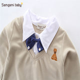 Kid Boy Clothes Set Cool 2PCS Blue Shirt+ Jean Pant Suit Outfit