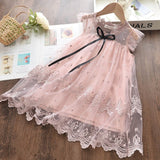 Summer Kid Dress Floral Sweet Party Suits Butterfly Costume Clothing