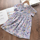 Summer Kid Dress Floral Sweet Party Suits Butterfly Costume Clothing