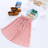 Summer Girls Clothes Unicorn Sequins Chiffon Pants Outfit Tracksuit