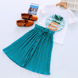 Summer Girls Clothes Unicorn Sequins Chiffon Pants Outfit Tracksuit