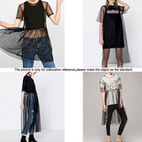 Summer Volie See Through Black Gauze Mesh Half Sleeve Lace Sundress