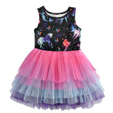 VIKITA princess dress kids unicorn dresses sequin tutu dress