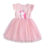 VIKITA princess dress kids unicorn dresses sequin tutu dress