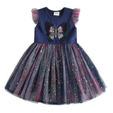 VIKITA princess dress kids unicorn dresses sequin tutu dress