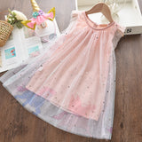 Summer Kid Dress Floral Sweet Party Suits Butterfly Costume Clothing