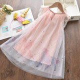 Summer Kid Dress Floral Sweet Party Suits Butterfly Costume Clothing