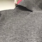 Knitted Sweater Off Shoulder Pullovers Long Sleeve Turtleneck