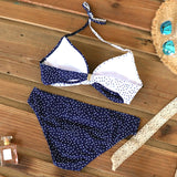Riseado Sexy Push Up Bikinis Set Swimwear Swimsuits Halter Leaf Print