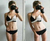 Riseado Sexy Push Up Bikinis Set Swimwear Swimsuits Halter Leaf Print