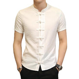 Traditional Chinese Tang Suit Short Sleeve Kung Fu Uniform chemise