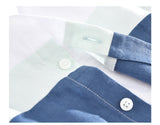 Men High Quality 100% Linen Fabric Gradient Patchwork Short Sleeve Casual Slim Shirt