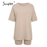 Simplee Casual solid women's two piece suit including belt solid color