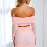 Elegant Off Shoulder Bodycon Sexy Backless Navel Wrap Party Dress