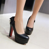 Customized single shoes 44 - 47 yards large size high-heeled shoes with butterfly knot diamond