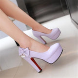Customized single shoes 44 - 47 yards large size high-heeled shoes with butterfly knot diamond