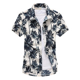 Mens Short Sleeve Hawaiian Fast drying Plus Size Summer Floral Shirt