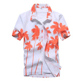 Mens Short Sleeve Hawaiian Fast drying Plus Size Summer Floral Shirt