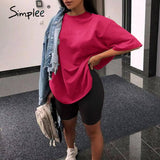 Simplee Casual solid women's two piece suit including belt solid color