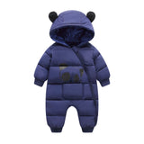 New born Winter Hooded Rompers Thick Cotton Outfit Jumpsuit
