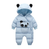 New born Winter Hooded Rompers Thick Cotton Outfit Jumpsuit