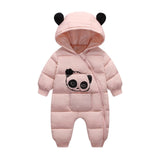 New born Winter Hooded Rompers Thick Cotton Outfit Jumpsuit