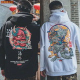 Men Cool Hip Hop Hoodies Japanese Casual Sweatshirts