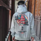 Men Cool Hip Hop Hoodies Japanese Casual Sweatshirts