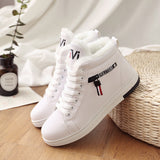 Winter Boots Women Ankle Boots Warm PU Plush Shoes