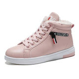 Winter Boots Women Ankle Boots Warm PU Plush Shoes