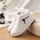 Winter Boots Women Ankle Boots Warm PU Plush Shoes