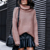 Women Turtleneck Sweaters Winter Pull Jumpers sweater