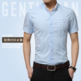 Men's Summer Business Short Sleeves Turn-down Collar Tuxedo Shirt
