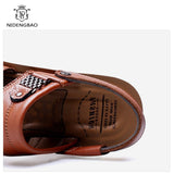Big Size 48 Men Genuine Leather Sandals Classic Shoes Slippers Soft Sandals