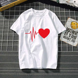 Women's Harajuku love feminina Than heart ulzzang graphic t shirts