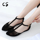 Cuculus Women Shoes Flat Heel Flip Brief Herringbone Flip-flop Sandals