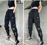 Mens Cargo Pants Multi Pocket Harem Pants Streetwear Trousers