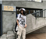 Mens Cargo Pants Multi Pocket Harem Pants Streetwear Trousers