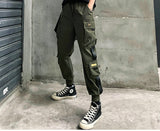 Mens Cargo Pants Multi Pocket Harem Pants Streetwear Trousers