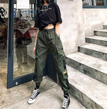 Mens Cargo Pants Multi Pocket Harem Pants Streetwear Trousers