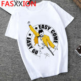 Freddie Mercury T Shirt Men Hip Hop Tshirt The Queen Band Graphic